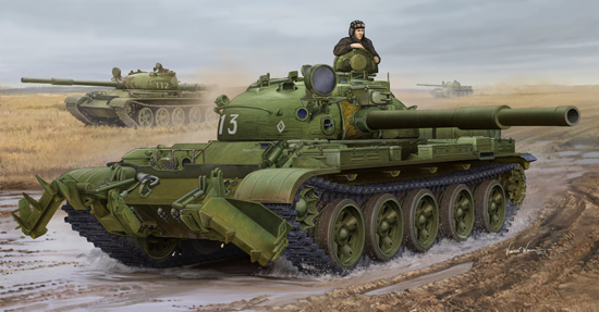 俄罗斯T-62坦克1975年型带KMT-6扫雷犁 01550
