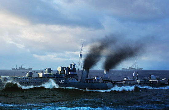加拿大皇家海军”休伦”号驱逐舰1944年  05333