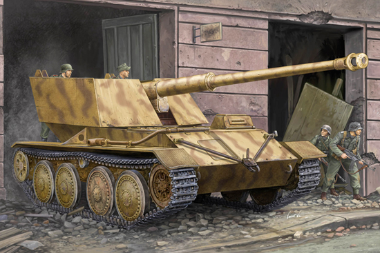 德国标准底盘PAK43 88mm自行反坦克炮  01587