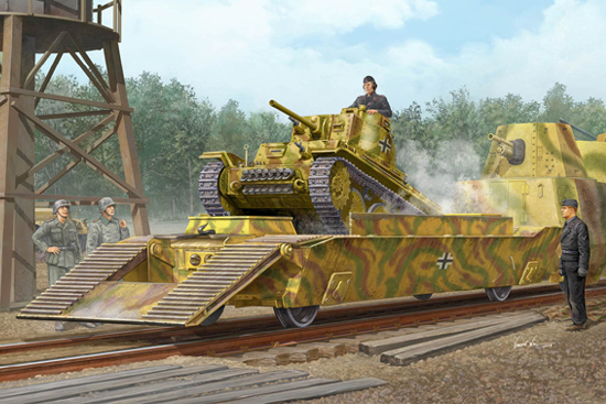 德国BP-42铁道装甲列车坦克运输载卡   01508