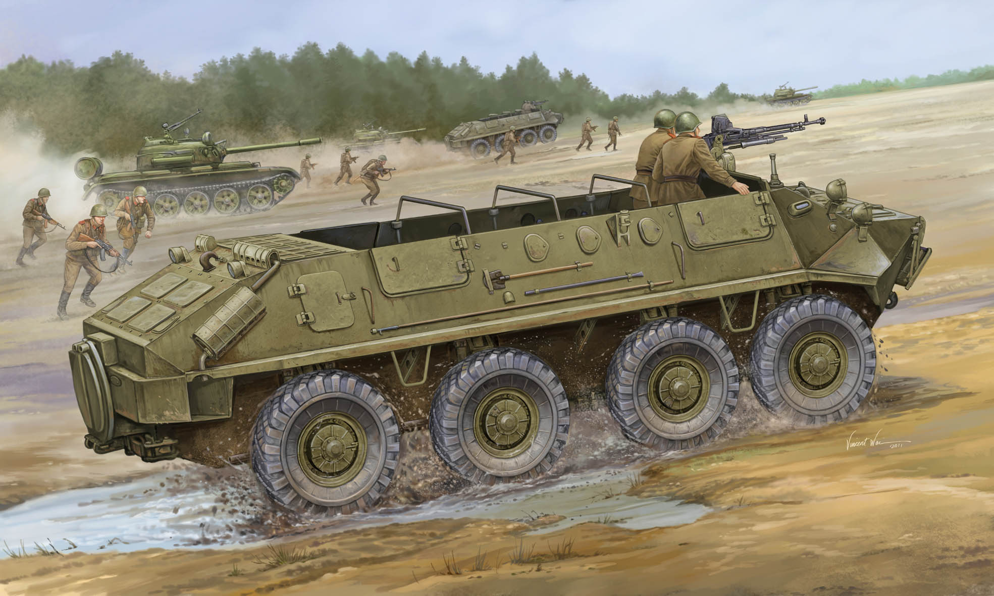 俄罗斯BTR-60P型装甲输送车  01542