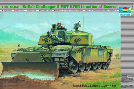 British Challenger 2 MBT KFOR in action at Kosovo  00345