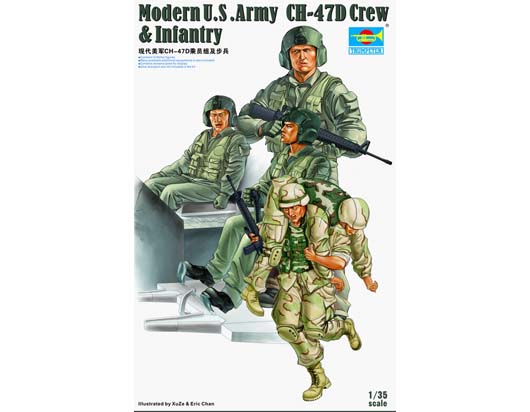 Modern U.S .Army CH-47D Crew & Infantry     00415