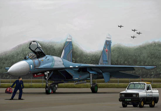 俄罗斯Su-27"侧卫"B战斗机  03909