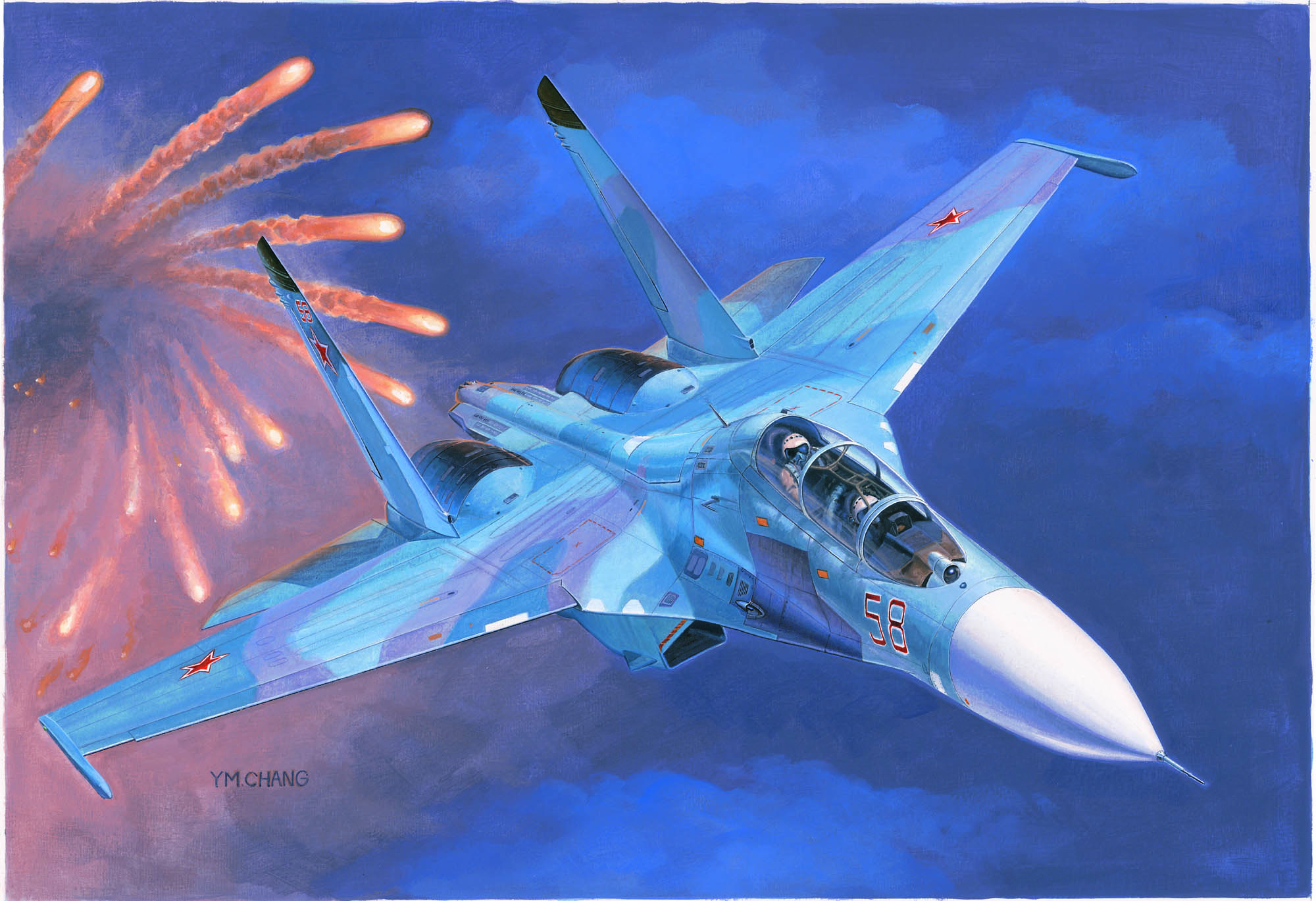俄罗斯苏-27UB“侧卫”C战斗教练机  01645
