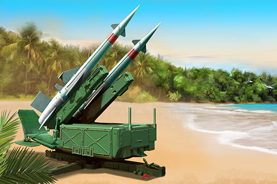 Soviet 5P71 Launcher with 5V27 Missile Pechora (SA-3B Goa) Rounds Loaded 02353