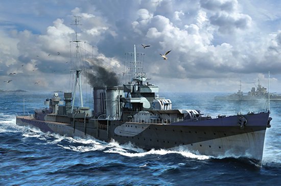 英国皇家海军科伦坡号轻型巡洋舰 05363