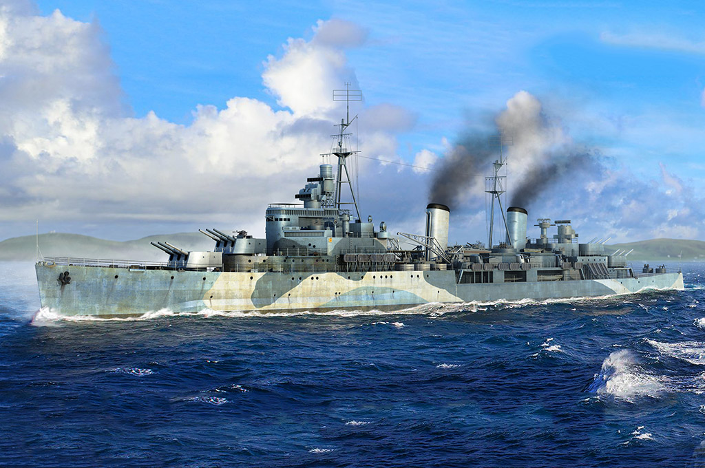 英国皇家海军“贝尔法斯特”轻型巡洋舰1942年 06701
