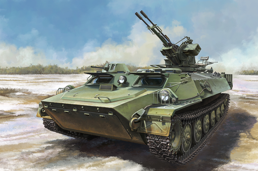 俄罗斯MT-LB装甲运输车搭载Zu-23-2高炮09618-1/35 系列-小号手TRUMPETER